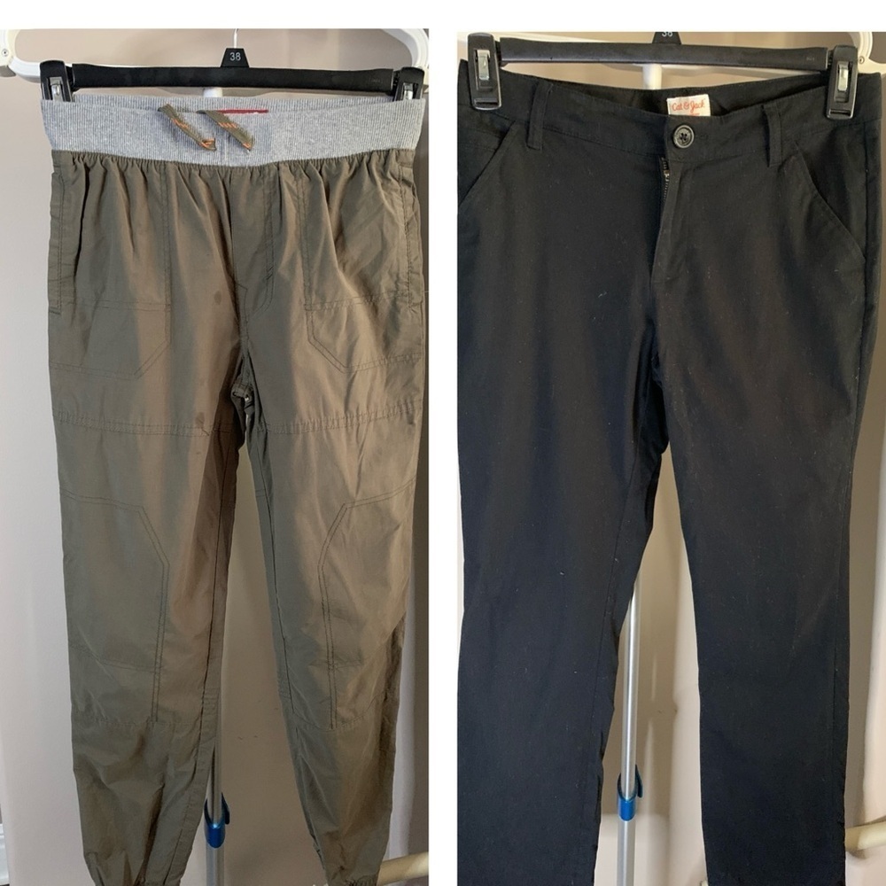 Youth size 16R Boys pants. 2 pants included, 1 black and 1 green. EUC
